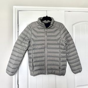 Abercrombie and fitch, grey puffer jacket, EUC